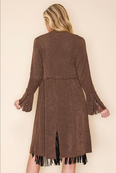 Long Line Knit Jacket