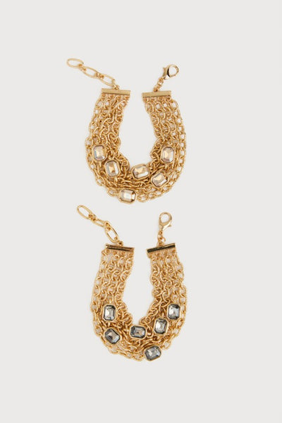 Crystal Cascade Chain Bracelet