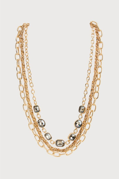 Multi Chain Crystal Necklace