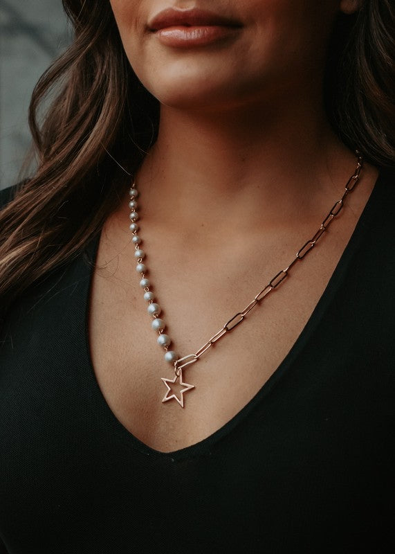 Pearl & Star Necklace