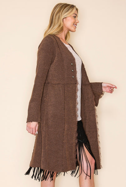 Long Line Knit Jacket
