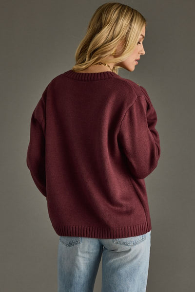 Wine Weather Sweater Top