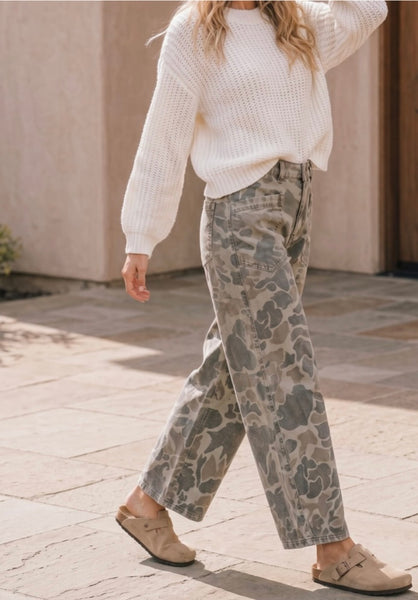 Preorder Love Camo Utility Denim Jeans