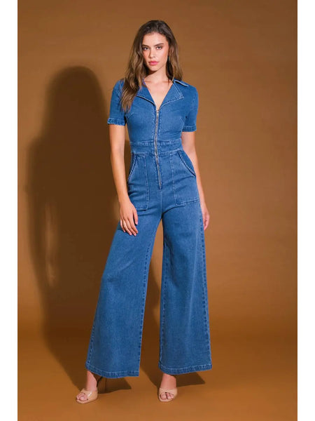 Preorder A Washed Denim Jumpsuit