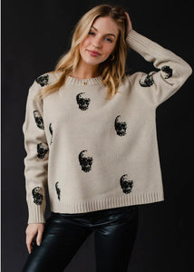 All Over Skull Head Sweater-XL