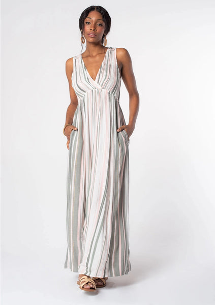 Preorder Lovestitch Striped V Neck Maxi Dress