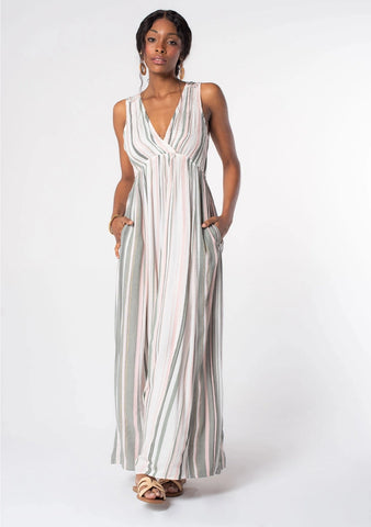 Preorder Lovestitch Striped V Neck Maxi Dress