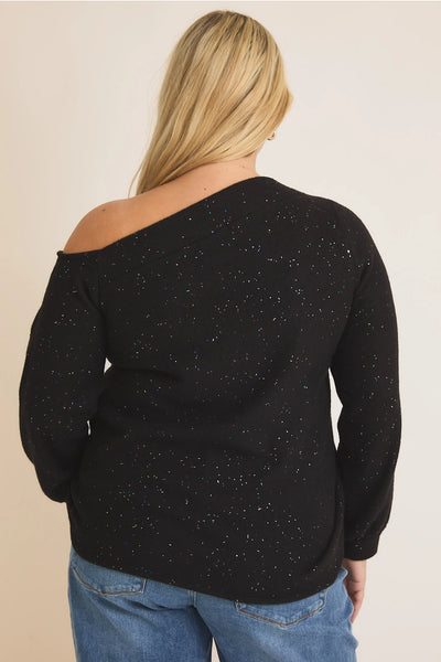 Regular & Plus Size Sequin/Glitter Knit Top