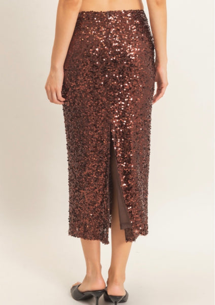 Sequin Midi Skirt