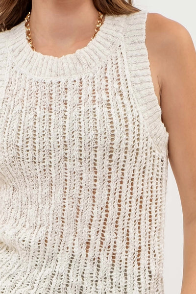 Crochet Sweater Knit Tank Top