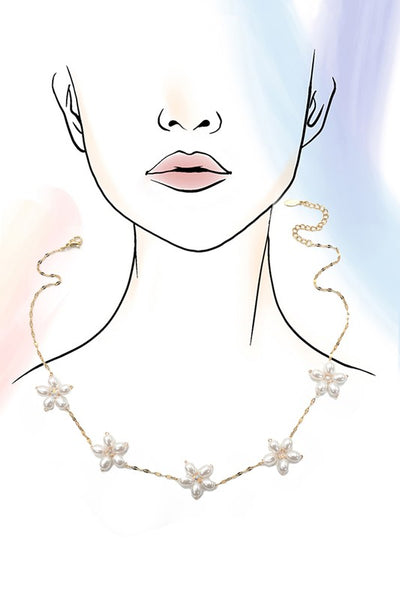 Pearl Flower Necklace