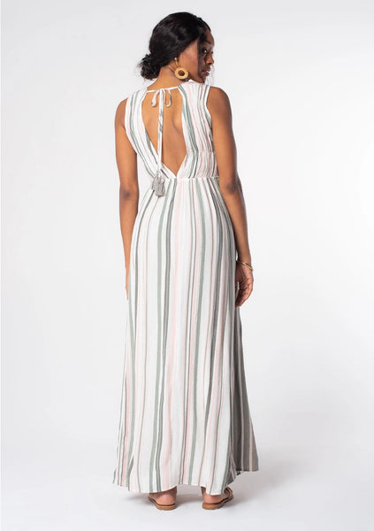 Preorder Lovestitch Striped V Neck Maxi Dress