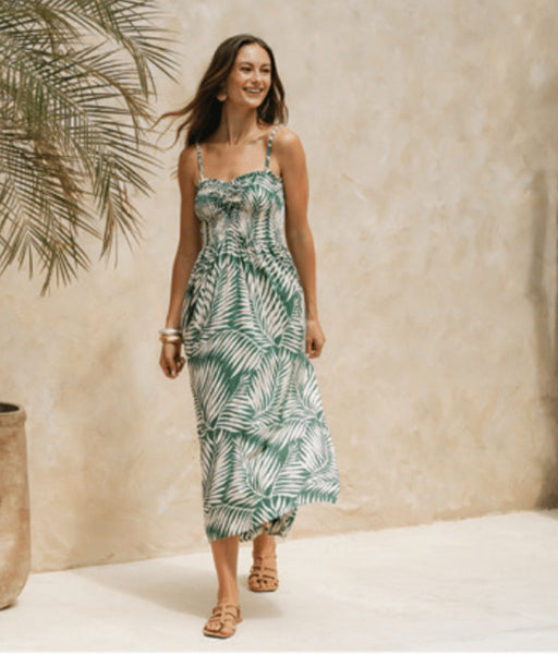 Khush Kora Drift Green Midi Dress