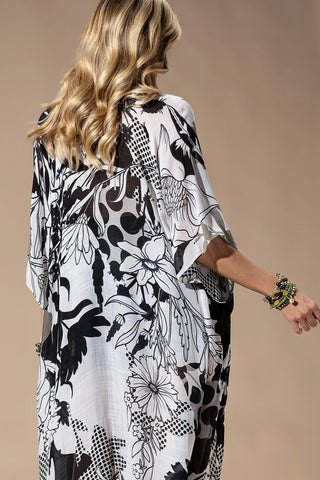 Grey Multi Kimono Cardigan