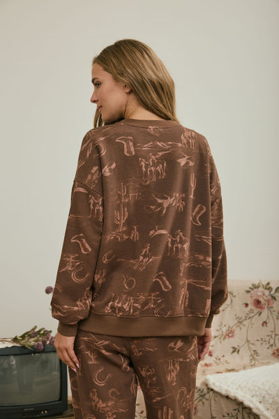 Patsy Western Print Pant & Shirt Set