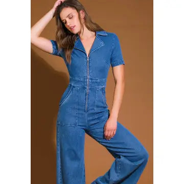 Preorder A Washed Denim Jumpsuit