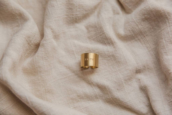 “Faith” 14K Ring
