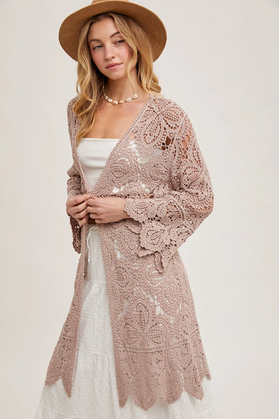 Pen Crochet Bell Sleeved Cardigan