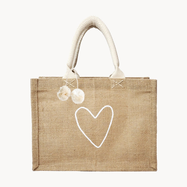 Handmade Burlap Tote Bag