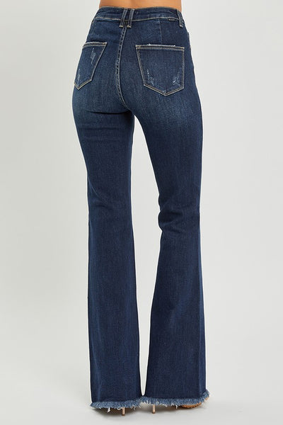 Risen Vintage Frayed Hem Jeans