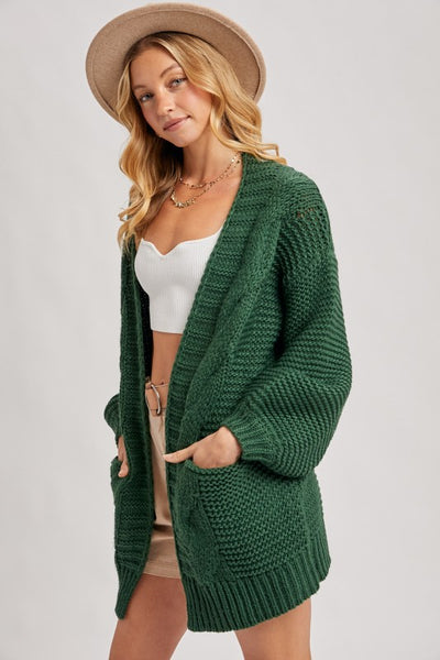 Chunky Lantern Sweater Cardigan