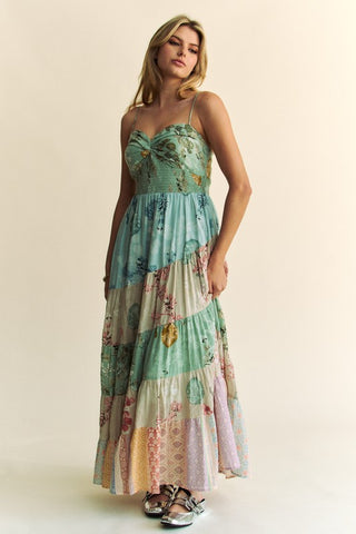 Preorder Floral Mix Matched Tiered Maxi Dress