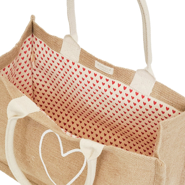 Handmade Burlap Tote Bag