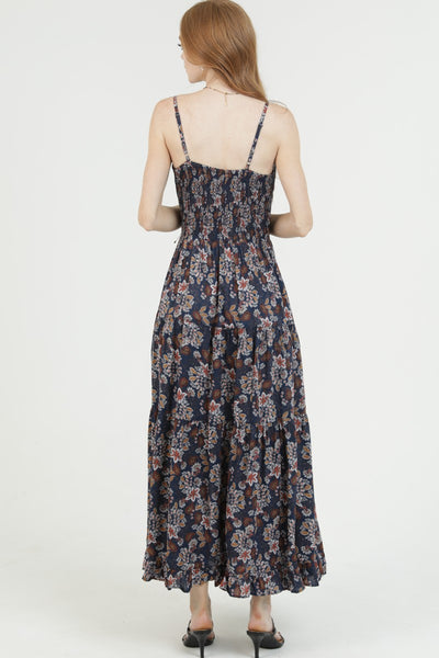Angie Navy Floral Maxi Dress