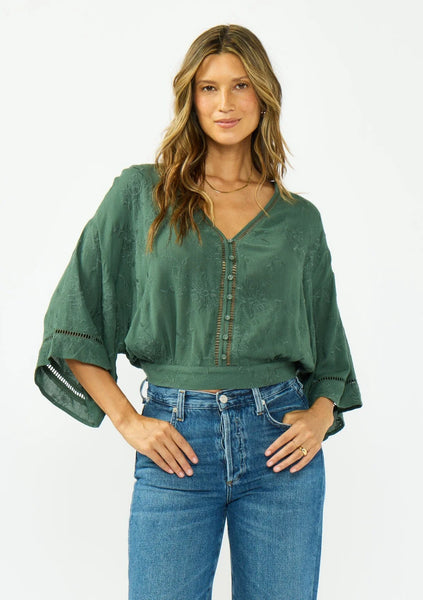 Odelia Tonal Embroidery Top