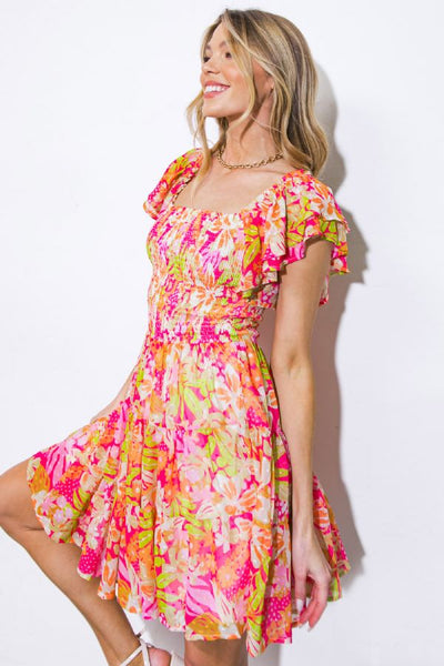 Pretty Floral Mini Dress