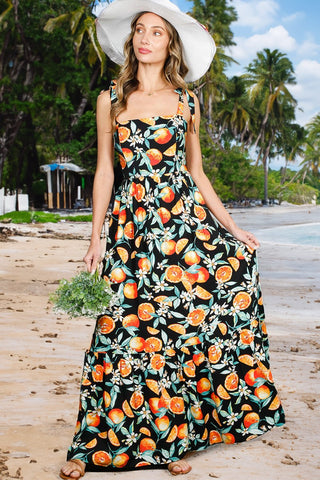 Orange Blossom Maxi Dress
