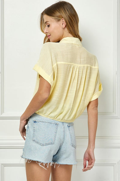 Drawstring Batwing Top