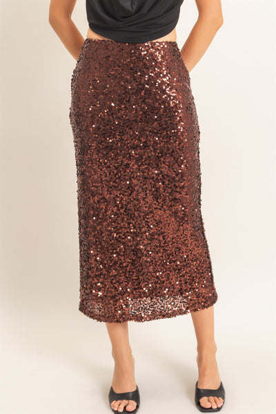 Sequin Midi Skirt