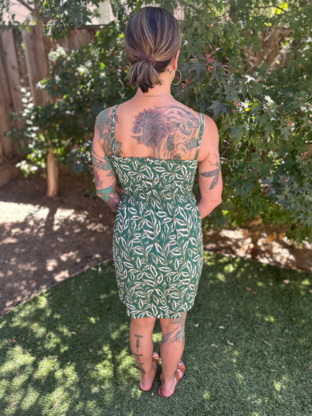 Khush Orya Lauris Green Mini Dress