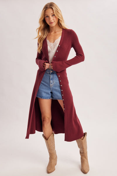 Button Down Ribbed Dress