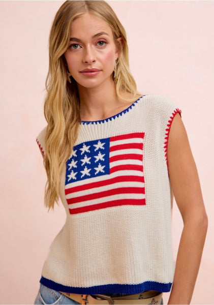 4th Of July Stitch Knit Top