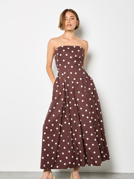 Preorder Bardo Polka Dot Strapless Jumper