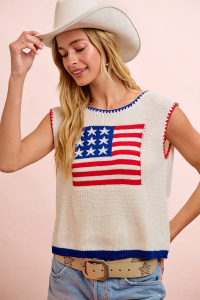4th Of July Stitch Knit Top