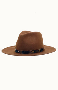 Feather Band Wool Hat