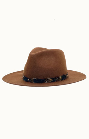 Feather Band Wool Hat