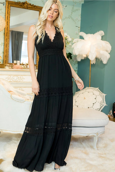 Surplus Crochet Lace Maxi Dress