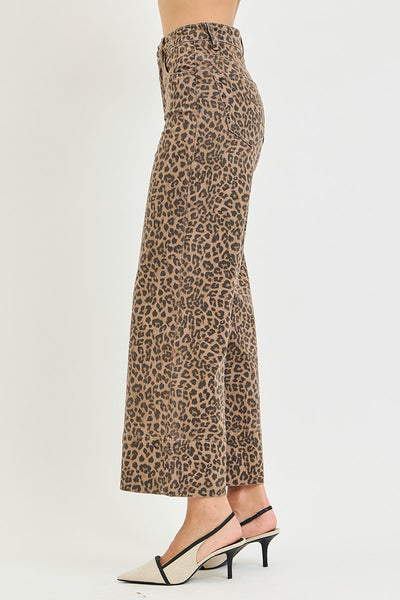 Preorder Risen Tummy Control Brown Leopard Jeans