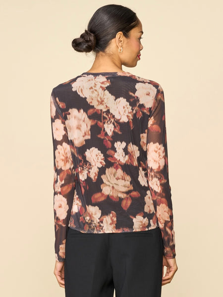 Floral Printed Mesh Top