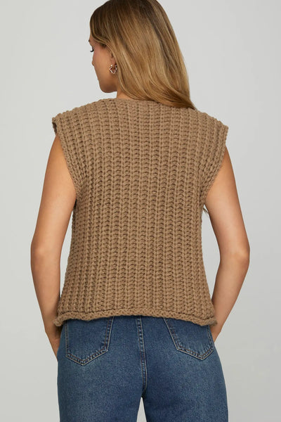Chunky Sweater Vest Top