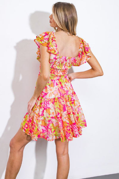 Pretty Floral Mini Dress