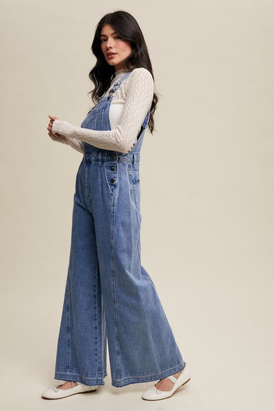 Preorder Remi Wide Leg Denim Overalls