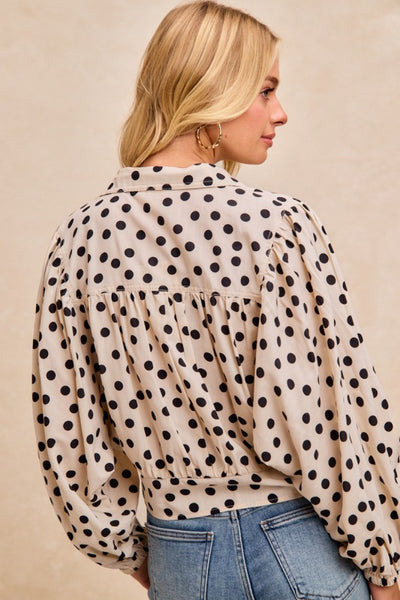 Preorder Polka Dot Tie Top