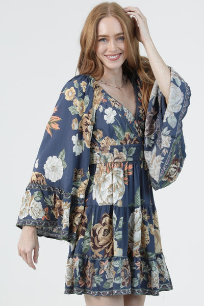 Angie Lurex Bell Sleeve Dress