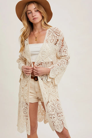 Crochet Bell Sleeved Cardigan