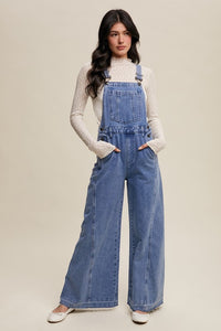 Preorder Remi Wide Leg Denim Overalls